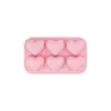Molde de Chocolate de Seis Agujeros Molde para Pudín Pastel Dulces Pequeño 6 Corazones Conectados Molde para Pastel de Silicona Venta al por Mayor en Stock