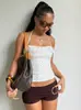 Regata Halter de Verão 2026 Estilo Francês para Mulheres, Estilo Europeu e Americano, Estampa de Bolinhas 'Puro Desejo', Franzida, Emagrecedora, Regata Versátil para Usar por Baixo