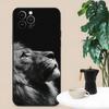 Funda para teléfono con diseño de león agresivo de estilo oscuro compatible con iPhone 15