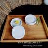 Plato Pequeño Redondo de Cerámica, Color Bajo Esmalte Coreano, Plato Pequeño para Salsa Saludable para el Hogar, Plato Apilable para Olla Caliente, Vajilla de Porcelana Blanca