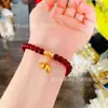 Las cosas buenas vienen en pares, Colgante de Loto Chapado en Oro, Exquisito y Versátil, Pulsera de Lujo Ligero de Alta Gama para Mejor Amiga al por Mayor