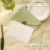 Tarjeta de Cumpleaños Verde Aguacate con Sobre Verde Oliva Bendición de San Valentín Gratitud Gracias Tarjeta Escrita a Mano para Evento de Año Nuevo