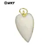 WT-P1965 nuevo único largo forma de corazón multicolor gema amatista lapislázuli cabeza colgante collar de mujer decoración
