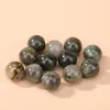 Cuentas Sueltas de Cuarzo Rutilado Verde Natural de Alta Calidad, Cuentas Sueltas de Cuarzo Rutilado Verde Transparentes y Elegantes, una Materia Prima para Pulseras de Moda