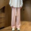 Pantalones talla extra grande para hombres gordos de 300 jin, altos, alargados, de pierna ancha, pantalones casuales de pana estilo retro americano