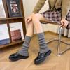 Set de calcetines para mujer primavera y otoño oreja de madera lado rizo color sólido ins otoño e invierno Maillard chicas calientes tubo largo pantorrilla set fabricantes lote