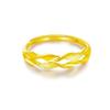 Anillo bañado en oro de 24 quilates Anillo de espiga de trigo para mujer Anillo de espiga Anillo de la paz Lujo ligero Alta calidad Regalo para novia para el 520 Día de San Valentín