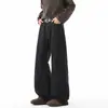 Nuevos jeans de pierna recta para hombre, estilo retro americano lavado, marca de moda, geniales y holgados, pantalones casuales de trabajo de algodón puro para hombre