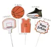Acessórios para Decoração de Bolo Cena de Basquete Boneco Esportivo Infantil Tênis de Dunk Plug-in de Cesta Inserção