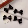 Nuevo Pasador de Pelo de Terciopelo de Lujo con Lazo de Pedrería para Mujer, Pinza Lateral de Gama Alta para Otoño e Invierno para Cabello Suelto y Flecos, Accesorio para el Cabello