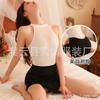 Suoqing nueva lencería sexy para mujer, body sexy transparente de apertura libre, uniforme, tentación, traje de secretaria, falda corta