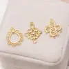 Ouro cobre 18K retrô renda escura acessórios tecidos à mão faça você mesmo pulseira caseira brincos pingente atacado pontual