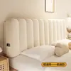Cojín de Cabecera Estilo Crema Bolsa Suave Rectangular de Respaldo Grande para Dormitorio Color Sólido Almohada de Respaldo de Cama de Alta Gama Extraíble y Lavable