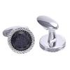 Cufflinks de luxo de alta qualidade Tianhe Stone Franceses para homens, camisa francesa, cufflinks avançados, terno transfronteiriço, cufflinks de gema