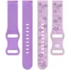 Adecuado para reloj Samsung watch7 de silicona bicolor con relieve láser, correa de repuesto para reloj de 18/20/22 mm