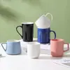 Taza de Cerámica Creativa y Sencilla, Vaso de Agua Redondo con Asa, Taza de Té para Habitación de Hotel, Taza de Regalo, Taza de Café, Taza de Té con Leche