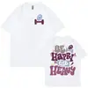 Camiseta Gráfica Divertida Happy Lift para Gimnasio Levantamiento de Pesas Hombres Mujeres Moda Casual Algodón Camiseta Popular