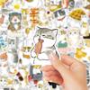 50 adesivos fofos de gato para bicicleta, computador, laptop, capacete, bagagem, copo de água, adesivos decorativos à prova d'água