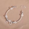 Pulsera de cristal de fresa Xingyue para mujer, diseño de nicho ins, pulsera de la suerte de flor de durazno, pulsera de regalo para amigas, cadena para hermanas