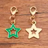Accesorios de joyería de aleación multicolor y multiestilo, dijes colgantes de esmalte dorado KC, colgantes de flor, corazón, pentagrama y chile