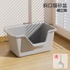 Caixa de Areia para Gatos Gigante Profunda, Semifechada, Grande Capacidade, Estilo Aberto, Extra Grande, Anti-Salpicos, Suprimentos para Gatos