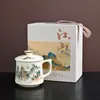 Design de Videira de Lótus Cerâmica Copo Pessoal Copo de Escritório Copo de Água Copo de Chá Caneca Copo para Beber Pequeno Presente Logotipo Personalizado