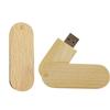 Regalo creativo giratorio madera 64GB disco ovalado madera grabado escuela de negocios exposición 32g USB bambú 16GB