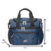 Bolsa de Picnic de Doble Capa Personalizada de Fábrica de Yiwu, Bolsa de Hielo de Almacenamiento en Frío Clasificada Seco y Húmedo, Bolso de Hombro Grande de Capacidad Térmica para Exteriores