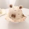 Gorro Jingqi para Bebé Primavera y Otoño Gorro Protector de Orejas para Bebés Niños y Niñas Sombrero de Pescador para Salir Niños Sombrero de Cubo de Otoño