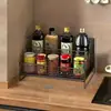 Estante de Almacenamiento para Condimentos Organizador de Encimera de Cocina Estante de Especias de Múltiples Capas Almacenamiento Multifuncional para Salsa de Soja y Vinagre