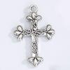 15 piezas de accesorios de joyería de aleación de bricolaje, colgante de cruz de personalidad de plata retro, pulsera, collar, pendiente, colgante