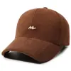 Nueva gorra de béisbol de pana bordada con letras para otoño e invierno, unisex, sombrero de algodón versátil casual, gorra cálida para exteriores con visera de pico de pato