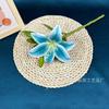 3D una flor dos capullos W Lirio película de impresión 3D flor de lirio arreglo floral para salón de bodas decoración del hogar flor de lirio de simulación