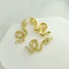 Colgante chapado exquisito retro diamante serpiente enroscada hecho a mano DIY collar colgante pendientes pendientes accesorios