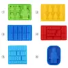 Nova Forma de Gelo em Cubos Molde Robô Lego Bolo de Chocolate Assar Forma de Gelo de Silicone Sobremesa