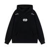 [Algodón Compuesto de Seda de Leche Huamian 330g] Sudadera Bordada con Letras Americanas en la Parte Delantera y Trasera