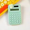 Calculadora eletrônica fofa simples de urso da maré para estudantes, computador científico pequeno portátil, computador de escritório portátil