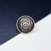 Botones Metálicos con Pie, Botones Redondos Vintage, Botones Cosidos a Mano para Trajes, Chaquetas, Suéteres, Cobre, Estilo Británico