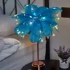 Luz Noturna Romântica de Pena Luminária de Mesa Luz de Atmosfera de Fundo para Sala de Transmissão ao Vivo Salão de Beleza Decoração de Quarto Cena de Aniversário