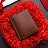 Cartera para hombre vertical personalizada moda negocios universal simple patrón lichi cartera delgada con cremallera