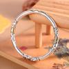 Pulsera de Plata Auténtica Plata Pura 999 Método Antiguo Sólida Abierta Patrón de Nube Hecha a Mano Aro de Oro Moda Joyería Retro