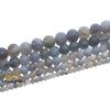 Ágata gris natural cuentas sueltas ágata gris cuentas redondas joyería ágata erosionada pulsera DIY accesorios semiacabados Venta al por mayor