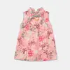 Vestido Estampado para Menina 2026 Verão Estilo Chinês Vestido Cheongsam para Meninas 5957 Cheongsam Meninas Verão