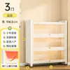 Estante de Aço com Porta de Vidro Estante de Múltiplas Camadas de Chão Armário de Armazenamento Diversos para Sala de Estar de Estudantes e Crianças Armário de Armazenamento