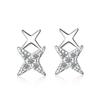 Brincos Estrela Vento Frio Femininos Doce Super Fada Diamante Estrela de Quatro Pontas Frescos Acessórios de Orelha Brincos
