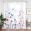 1 pieza Pantalla de ventana decorativa con flores Impresión digital 3D Suministro de fábrica Transfronterizo Amazon WISH Pantalla de ventana de tela
