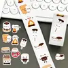 500 Pegatinas/Rollo Pegatinas de Rollo de Algodón de Azúcar, Exquisitas y Creativas, Frescas y Divertidas, Pegatinas Decorativas con Sentido de Atmósfera, Pegatinas de Sellado