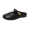 Chinelos Baotou Femininos 2026 Primavera/Verão Novos Estilo Francês Temperamento Chinelos Sandálias Sola Plana Exterior Slip-on Sapatos Únicos