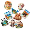 Imanes de Refrigerador de Paisaje 3D, Decoración del Hogar Cultural y Creativa, Recuerdo de Viaje, Imanes Decorativos de Resina, Artículo de Regalo