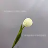 Crema Hidratante de Tallo Único Flor Artificial Tulipán Pétalo Doble Tacto Ramo Flor Falsa de Alto Calidad Aspecto Húmedo Decoración del Hogar